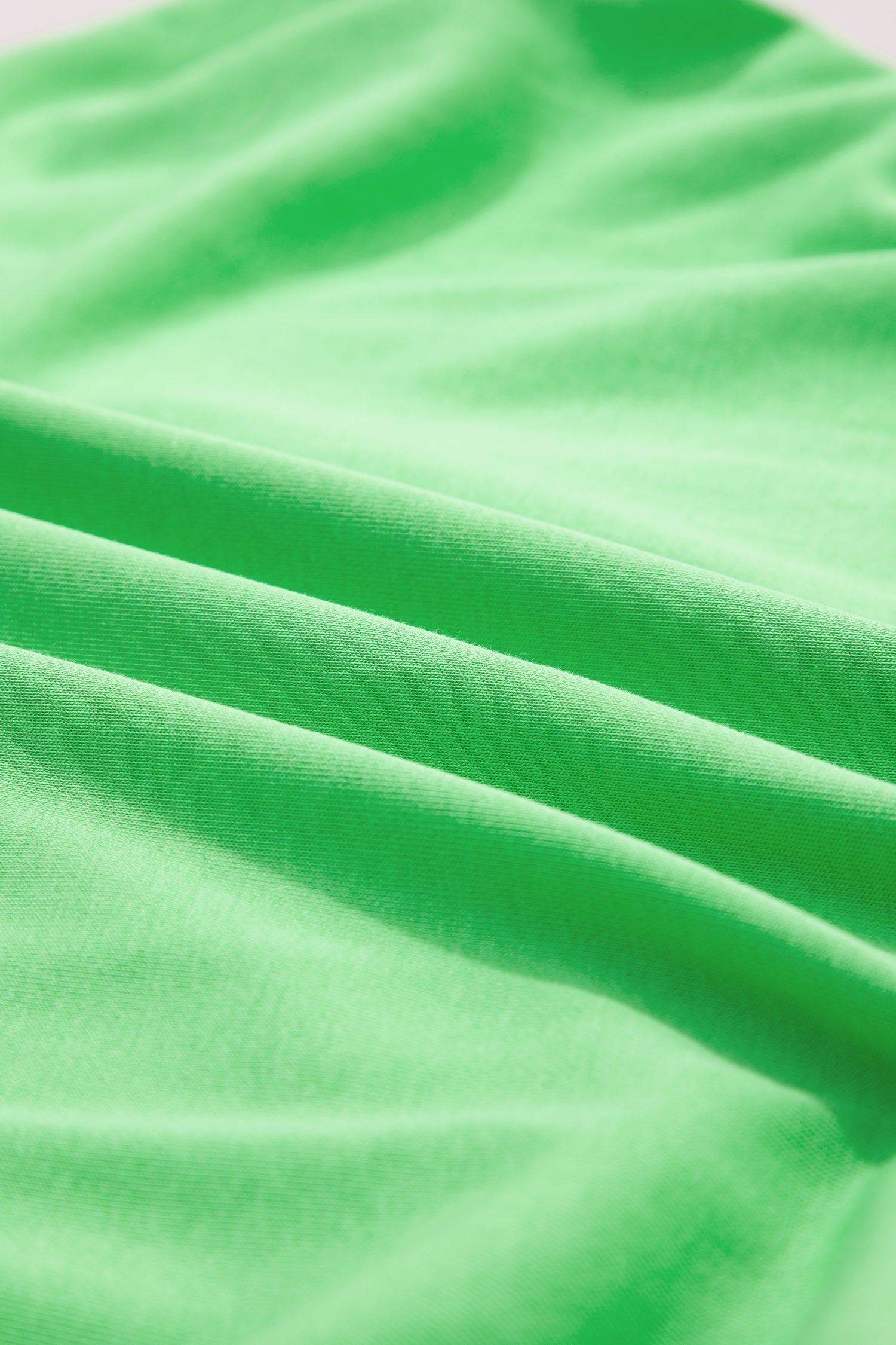 Green Solid Color Puffy Loose Top Drawstring Shorts 2pcs Outfit