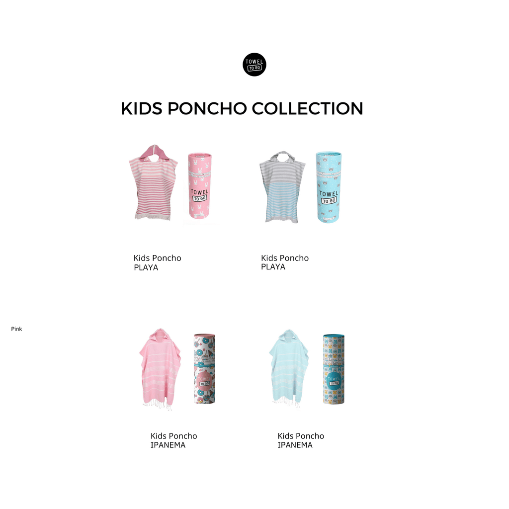 Kids Poncho Beach & Pool Towel | Pink in Gift Box