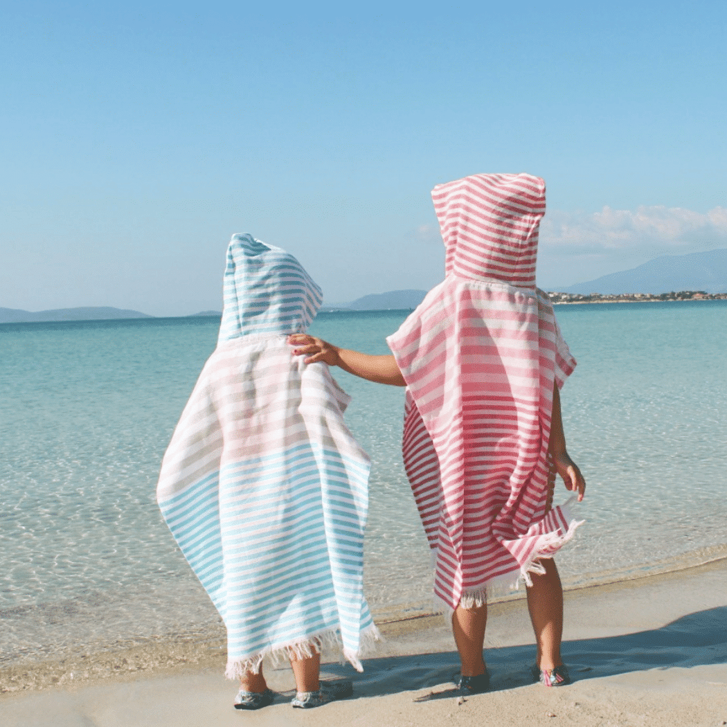 Kids Poncho Beach & Pool Towel | Pink in Gift Box