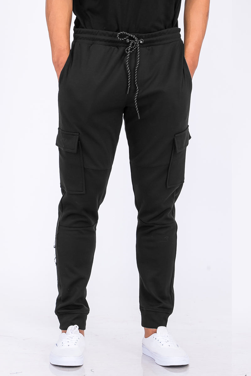 Cotton Blend Cargo Joggers J114